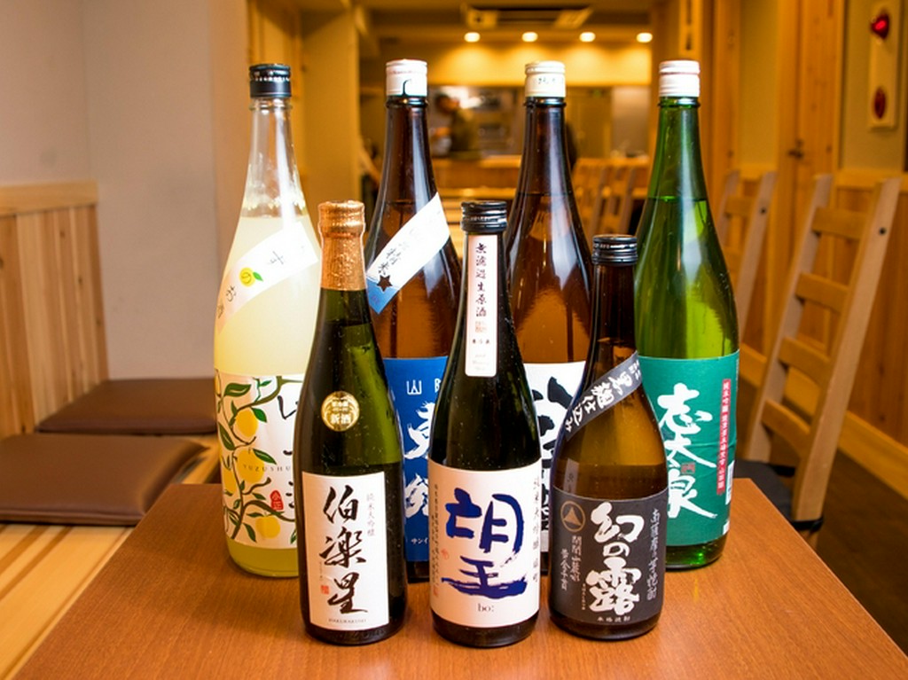 こだわりの貝に合う！選りすぐりの日本酒が多くあります。