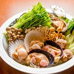 当日ＯＫ「貝鍋」　(名物!!貝だけのお鍋)