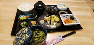 吉井・長尾製麺の茶そばを使用した彩り豊かな『 茶そば和御膳』