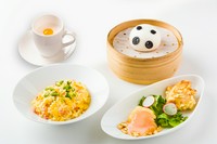 チャーハン／パンダまんじゅう／唐揚げ／エビマヨ／デザート