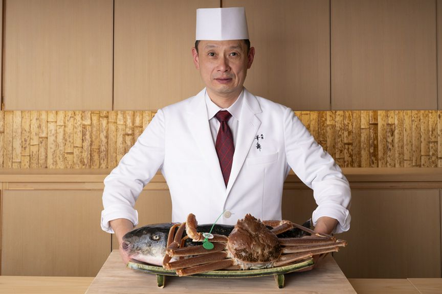 食材(間人ガニと下関天然虎河豚)