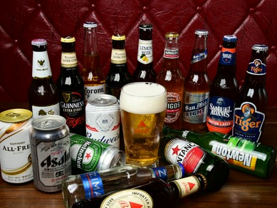 輸入ビールやクラフトビールは自慢の肉料理との相性抜群