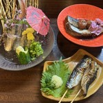 梅の煮つけ・串焼き・刺身