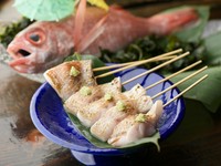 メディアで話題沸騰中!!　名物!!　魚串（うおくし）新鮮な海鮮などを焼き鳥感覚で楽しむ新スタイルで!!