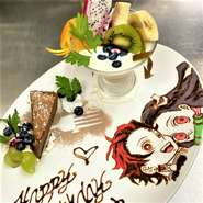 誕生日プレートでのサプライズも♪各種お祝いにサプライズ◎イラスト付きもOK（要予約）