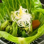 画像は春の野菜盛り合わせ