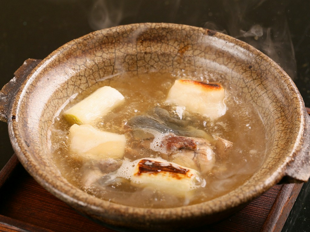 冬のコースの「炊き合わせ」で人気の『すっぽん小鍋仕立て』