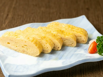 出し巻き玉子専用に指定農家から仕入れた卵を使った『ふわふわ出し巻き玉子』