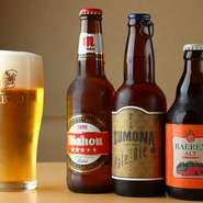 ビール好きなら試してみたい、スペインのビール『Mahou（マオウ）』や盛岡の地ビール『ベアレン　アルト』。0時まで営業、お酒の種類豊富なので、2軒目利用もおすすめです。