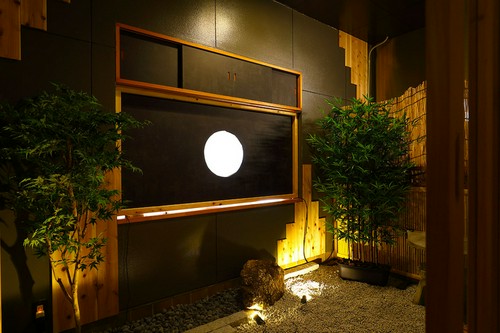 個室から見える、中庭です。