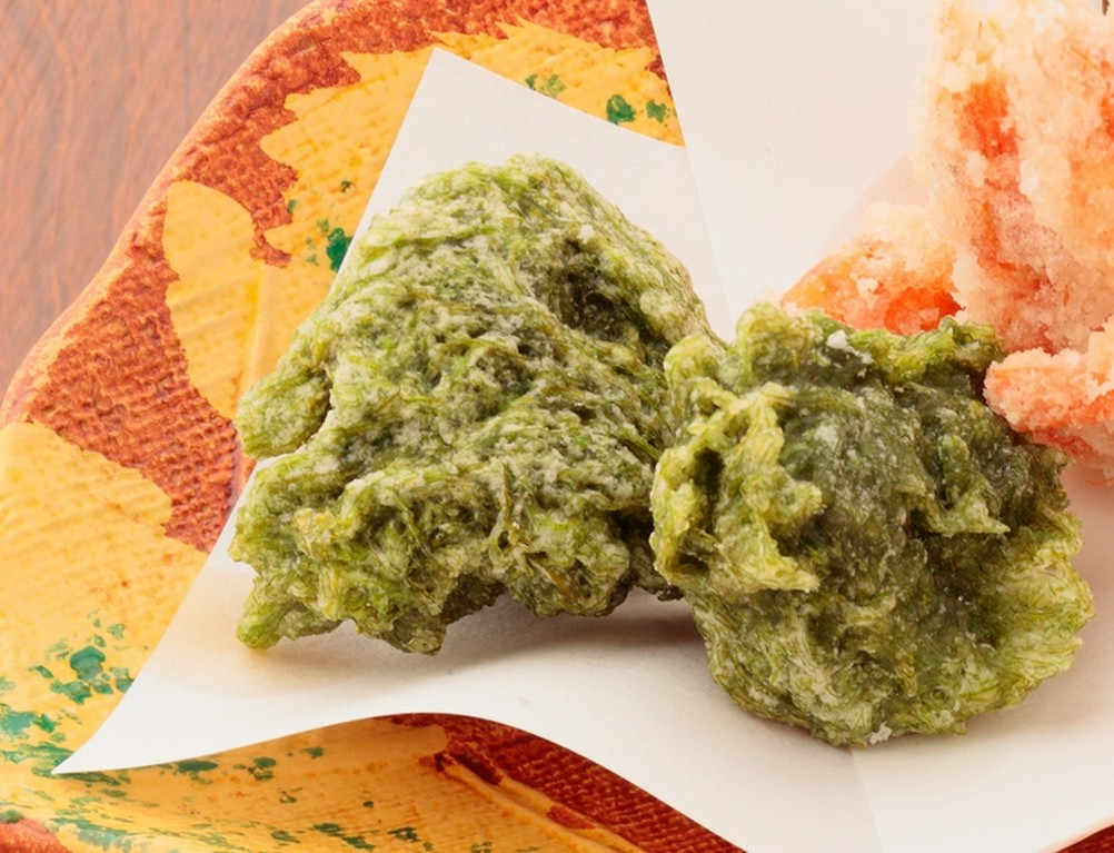 四万十川の青さ海苔天婦羅