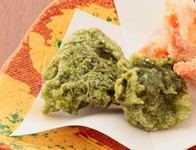 当店では青のりの原藻を天婦羅にしていますので、風味が格段に違います。
