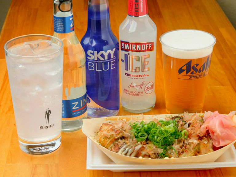 たこ焼きでまったりとした口をさっぱりさせてくれる炭酸系のお酒