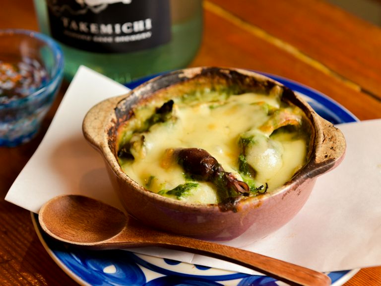 西京味噌を使う『魚介と春野菜の青のりチーズグラタン』