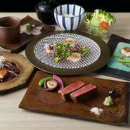 讃岐オリーブ牛と愛媛県産熟成真鯛を使用した『豪華せとうみコース』
