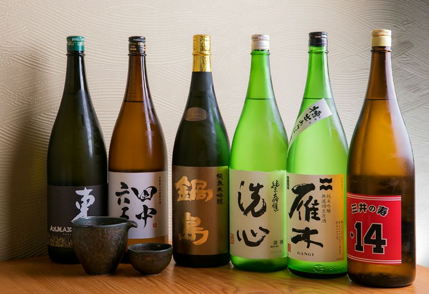 レア物が揃う、料理と相性抜群な日本酒のラインナップ