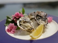 直営養殖場「オイスターファームラフト」にて、最先端養殖スタイルで育てた清浄牡蠣。東京を中心としたオイスターバーや専門店からの注目度も高い伊勢志摩のブランド牡蠣。濃厚でフレッシュな味わいです。※1個420円