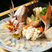 瀬戸内海の鮮魚と岡山産季節の野菜をふんだんに使用