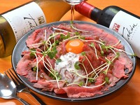 自慢のローストビーフ丼