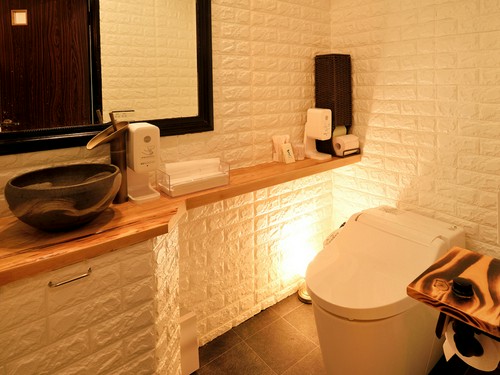 マスター自ら手がけたお手洗い