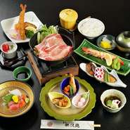 刺身や天ぷら、茶碗蒸しなど、さまざまな日本料理を楽しむことができるプランです。予算に合わせたアレンジやグレードアップ、料理内容に関して、事前に相談も可能。