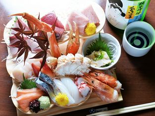 Seafood bar Sashimi
