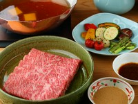 至福の美味！　国産牛テールスープの『和牛サーロイン低温しゃぶしゃぶ』（100g）