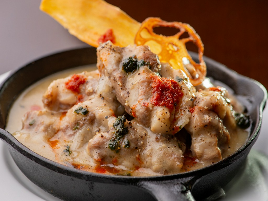 三元豚ロースの亀ヶ森シードル煮