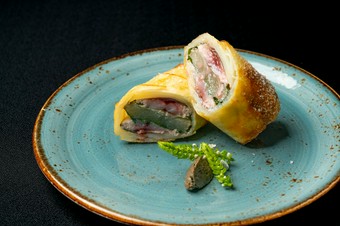 秋刀魚と冬瓜のジャガイモ包み