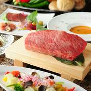 肉好き垂涎の良質な味わい『特選神戸牛サーロインディナーコース』