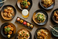 ねぎメガもり、イカ天ねぎマヨ、ねぎ塩ごま油、ねぎ塩のりマヨ、自家製ゆずぽん、自家製明太マヨ、鉄板チーズ