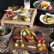 神戸牛、米沢牛、佐賀牛の食べ比べができる鉄板焼コース。