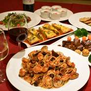 女子会限定の豪華でオシャレなパーティープラン。パティシエおすすめデザート＆ミルクソルベなど、最初から最後まで特別で贅沢な全8品が登場します。またオリジナルカクテルも楽しめる唯一のプランとなっています。