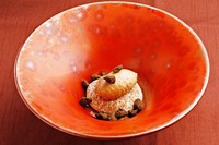 『伏見マルトシ珈琲のアイスとチーズのムース 伏見畠山製茶ほうじ茶のクランブル』