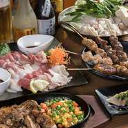 宴会には、リーズナブルで盛り上がることが出来るようなコースメニューも用意されています。ゆっくり、のんびり、お酒と料理を楽しみましょう！　もちろん、少人数から利用OK。