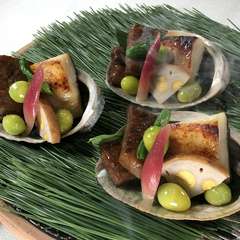 銀鱈の西京焼きと、お肉の盛り合わせ