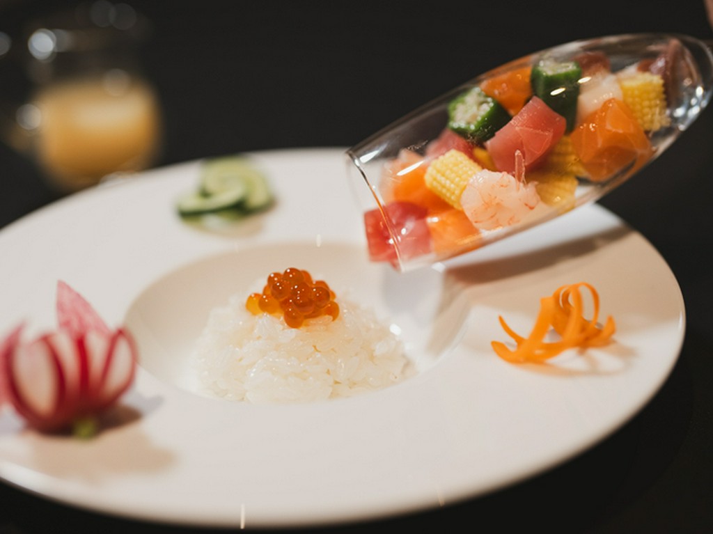 【平日オプション】海鮮刺身と彩り野菜のパフェ仕立て