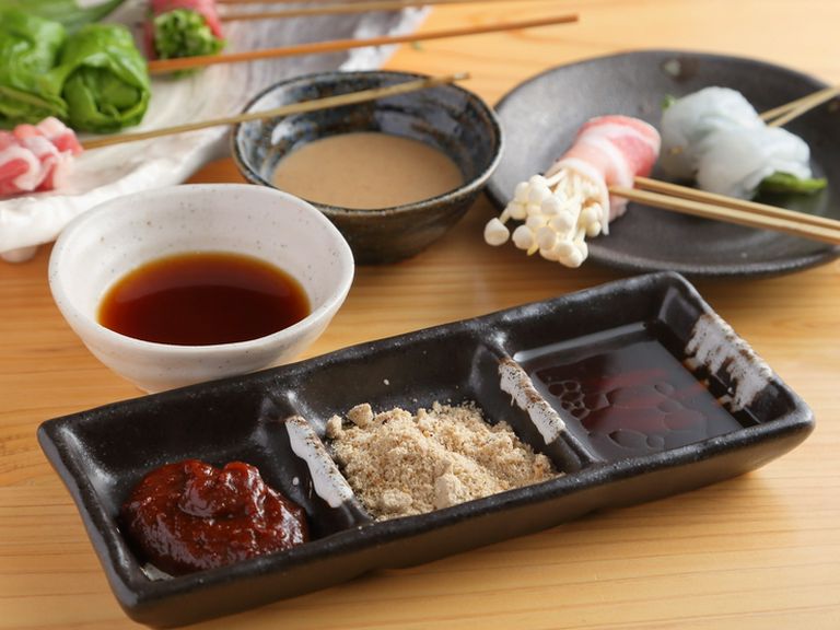 串しゃぶのつけダレは、バラエティ豊かに5種類