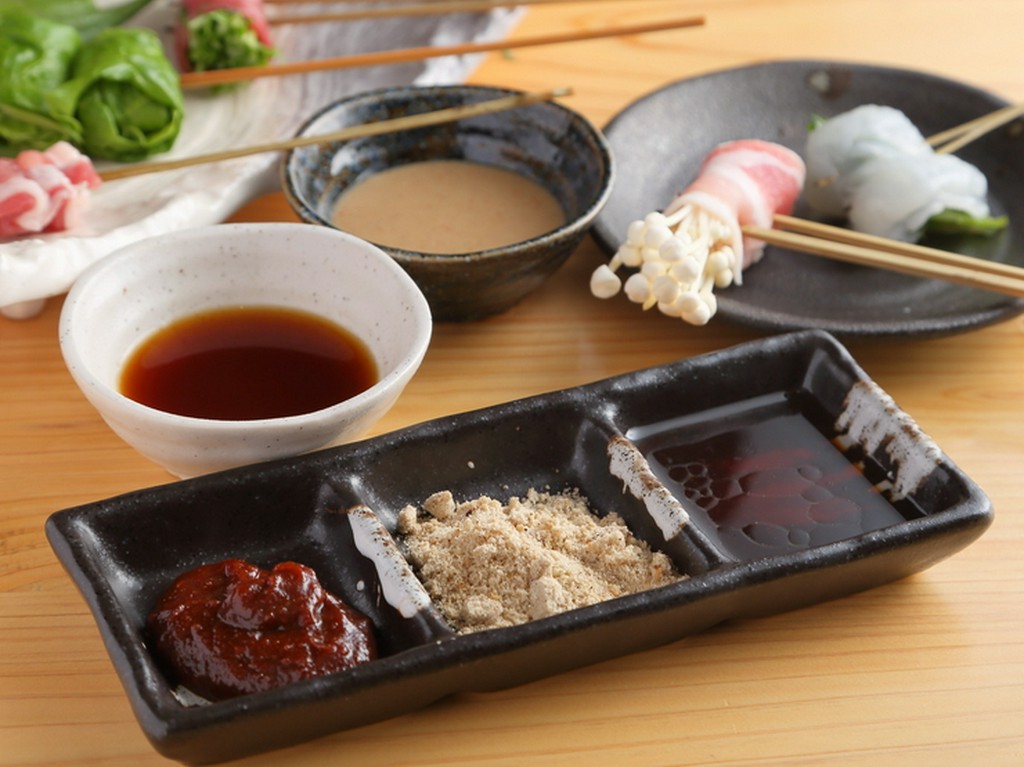 串しゃぶのつけダレは、バラエティ豊かに5種類