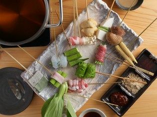 出汁に浸して素材の味を存分に楽しむ『串しゃぶ』