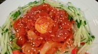 新鮮なお魚を自家製ダレで
ユッケにしました。