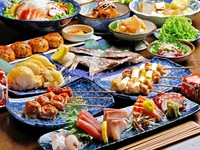 海鮮逸品など食通も納得の全9品
5,500円→ 4,950円
日本酒も飲み放題に！！
獺祭４５と日替わりの日本酒