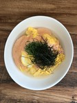 海苔と大葉の爽やかさと明太のピリ辛があう♡たっぷりかかった和風あんが食欲をそそります

