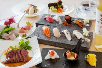 お誕生日や各種記念日のお祝い事に最適な、鮨わたなべ 記念日コースです。※写真はイメージです。
