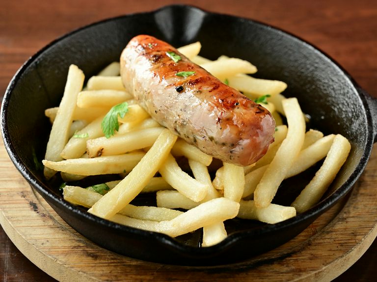 千葉産いも豚の自家製サルシッチャの炭火焼き