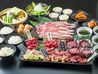 厳選のお肉とお好きなお肉も選べる大満足のセットメニュー。