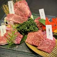熊本名産のあか牛による『特選あかいと盛り』