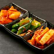 白菜、大根、キュウリの3種類