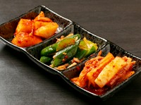 白菜、大根、キュウリの3種類
