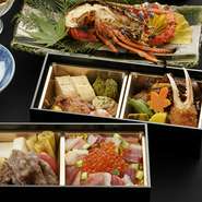 伊勢海老付き！すき焼き海鮮お重